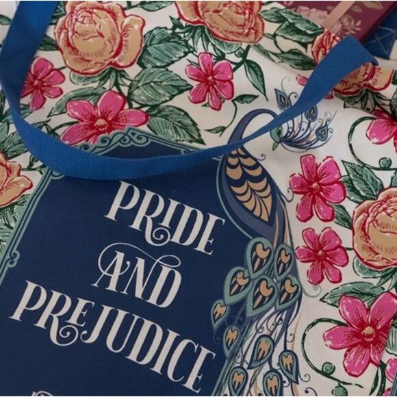 Pride and Prejudice Double Sided Large Canvas Tote Bag Jane Austin Bookish - Picture 3 of 5